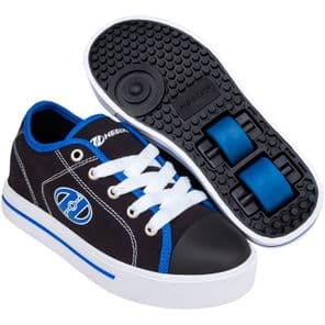 Heelys X2 Classic Black/White/Blue - Size UK 2