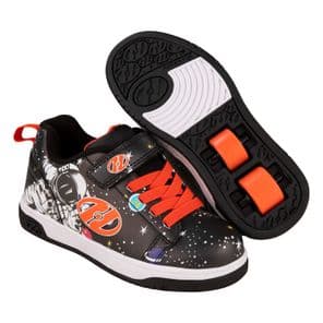 Heelys X2 Dual Up Black/Orange Astro - Size UK 1