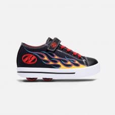 Heelys X2 Snazzy Black/Yellow/Red Flame - Size UK 3