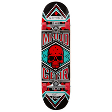 MADD GEAR PRO COMPLETE SKATEBOARD - JEST RED / TURQUIOSE