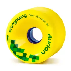 ORANGATANG "DURIAN" YELLOW 75mm 86a Longboard Wheels (pack of 4)