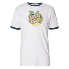 Santa Cruz Aloha Dot Front Ringer T-Shirt - Small Adult