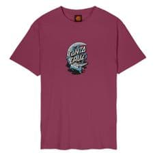 Santa Cruz Crescent Bone Hand T-Shirt - Burgundy - Large Adult
