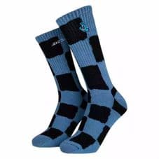 Santa Cruz - Screaming Checked Mini Hand Socks - Dusty Blue (1 pair) O/S ADULT Size UK 8-11