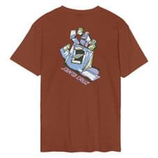 Santa Cruz Screaming Scratched Hand Strip T-Shirt - Burnt Sienna - eXtra Large ADULT