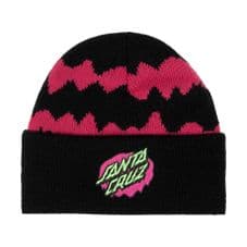 Santa Cruz Slime Stripe Beanie - Black Slime Stripe - O/S YOUTH