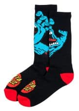Santa Cruz Socks Screaming Hand Socks Black (1 pair) O/S ADULT Size UK 8-11