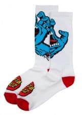 Santa Cruz Socks Screaming Hand Socks White (1 pair) O/S ADULT Size UK 8-11