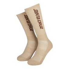 Santa Cruz Socks Strip Sock (3 Pack) Chalk / White / Black - O/S ADULT Size UK 8-11