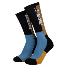 Santa Cruz Strip Panel Black Socks (1 pair) O/S ADULT Size UK 8-11
