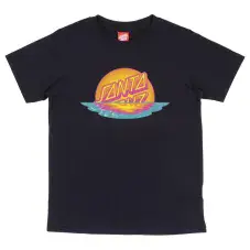 Santa Cruz Sunrise Dot T Shirt - Black - Youth 10-12