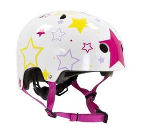 SFR Adjustable Kids Helmets - White and Pink