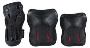 SFR ESSENTIALS TRIPLE PAD SET - Black/Red