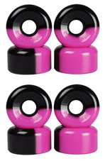 Sims Quad Roller Skate Wheels Street Snakes 2 Tone 78a 62 MM - PINK/BLACK (pack of 8)