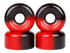 Sims Quad Roller Skate Wheels Street Snakes 2 Tone 78a 62 MM - RED/BLACK (pack of 4)