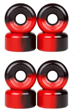 Sims Quad Roller Skate Wheels Street Snakes 2 Tone 78a 62 MM - RED/BLACK (pack of 8)
