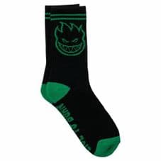 Spitfire Bighead Black/Green Socks (1 pair) O/S ADULT Size UK 8-11