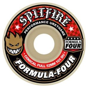 Spitfire Formula Four Wheels Conical Full 101DU White 54 MM (pack of 4)