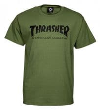 Thrasher T Shirt Skate Mag  Army Green - Medium Adult