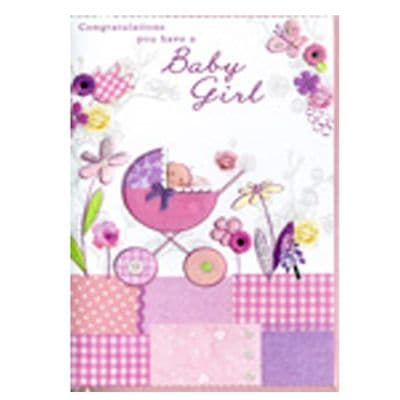 'Congratulations you have a baby girl' Card