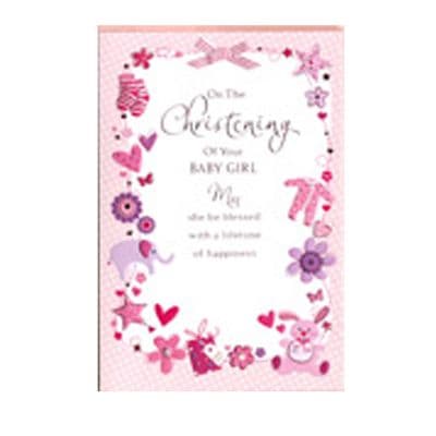 'On the Christening of your Baby Girl' card by Simon Elvin