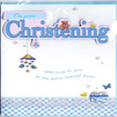 'On your Christening' Baby Boy Christening Card by Regent
