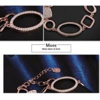 18k Rose Gold Plated Bracelet Designed in a collection of shapes