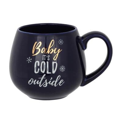 Baby It's Cold Outside Navy Ceramic Mug