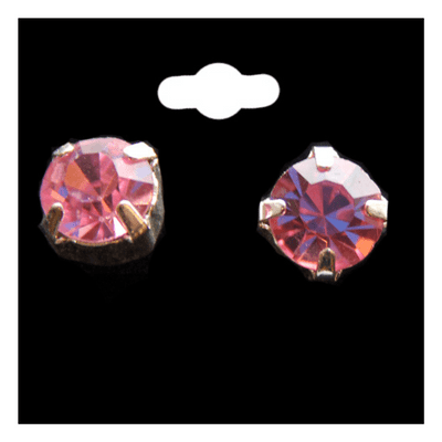 Baby Pink Crystal Stud Earrings