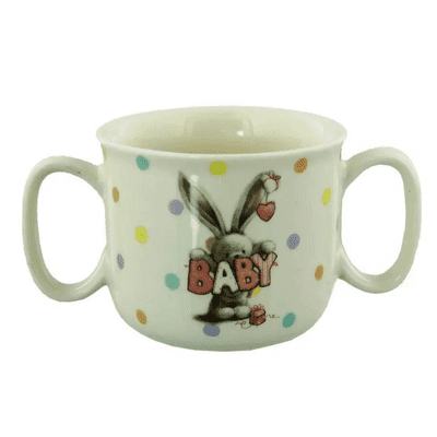 Bebunni Twin Handle Ceramic Baby Girl Mug