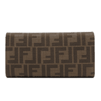 Beige Letter 'F' Design Long Purse Wallet