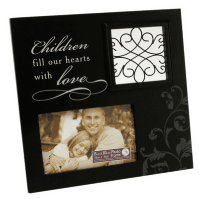 Black Children Photo Frame, with a verse saying 'Children fill our hearts with Love'