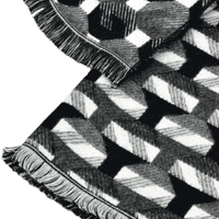 Black, Grey and White Modern Design Men's Scarf