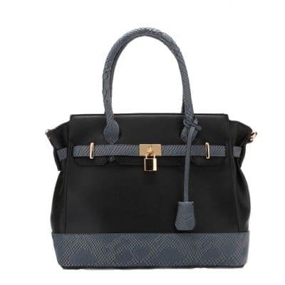 Black Pandora Tote Handbag