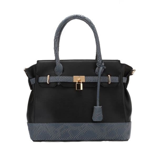 Black Pandora Tote Handbag