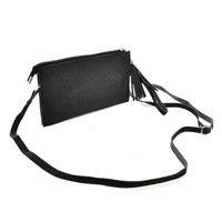 Black Purse With Crossbody Strap and Hand Strap