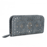 Blue Purse With Cut Out Design