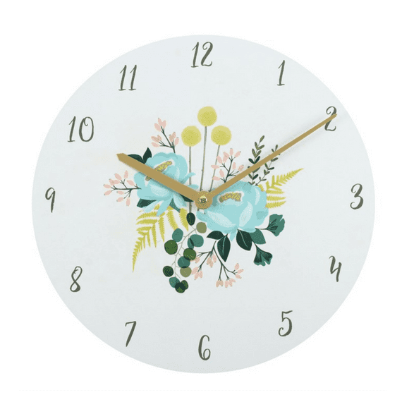 Botanical Design MDF  Wall Clock
