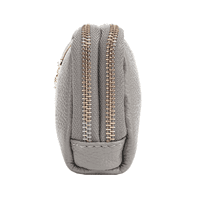 Bumble Bee Design Double Zipped Leather Purse In Pale Pink