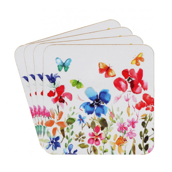 Butterfly Meadows Set of Four Coasters From The Leonardo Collection
