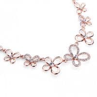 Butterfly Shape Diamante Necklace & Earring Set