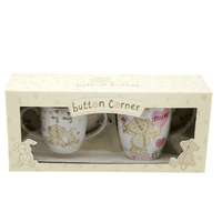 Button Corner Mum and Baby Mug Set