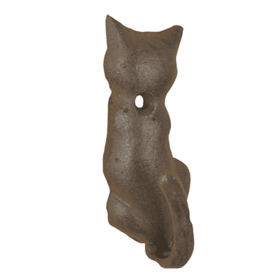 Cast Iron Cat Tail Design Wall Hook