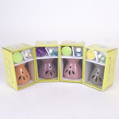 Ceramic Oil burners, come boxed with free tea light candle and oil