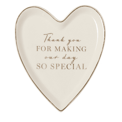 Ceramic Wedding Theme Heart Shape Trinket Dish