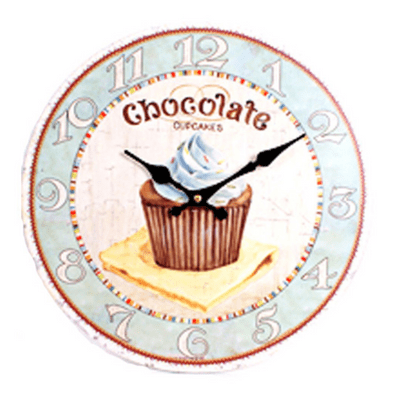 Chocolate Cupcake Design MDF Wall Clock