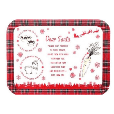 Christmas Treat Tartan Design Large Tray