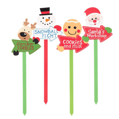 Christmas Wooden Stop Here Signs
