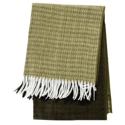 Chunky Knit Triangle Design Two Tone Scarf in Green's