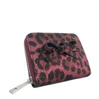 Cici Ladies Purse Wallet In Metallic Pink and Black